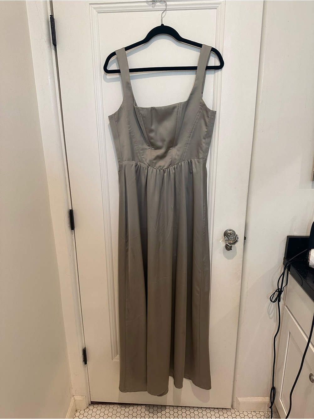 Show Me Your MuMu - Women's Moss Green - Square-Neck Maxi Dress - Bridesmaid